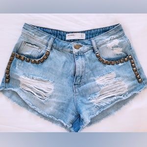 Denim shorts